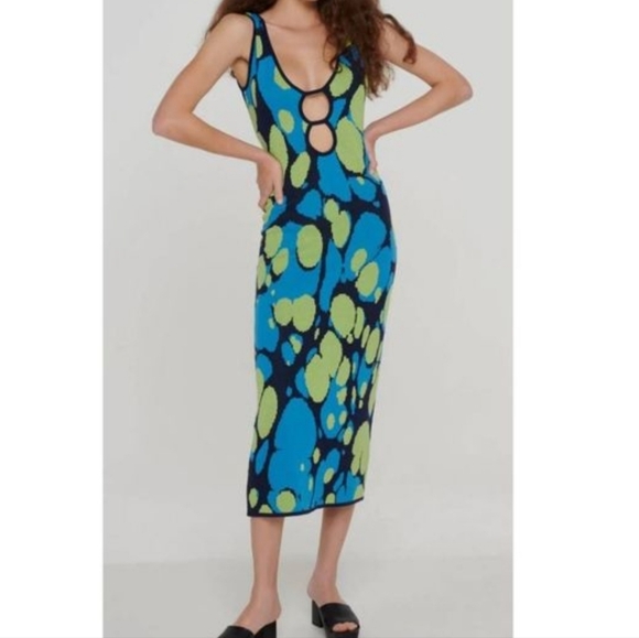 Another Girl Dresses & Skirts - Another Girl Lava Lamp Knit Midi Dress